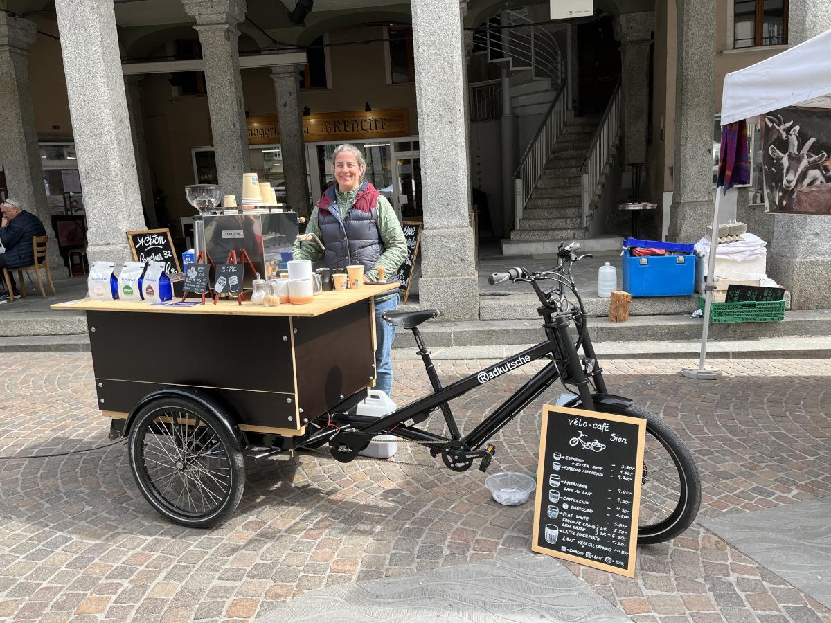 Daniela et son vélo-café